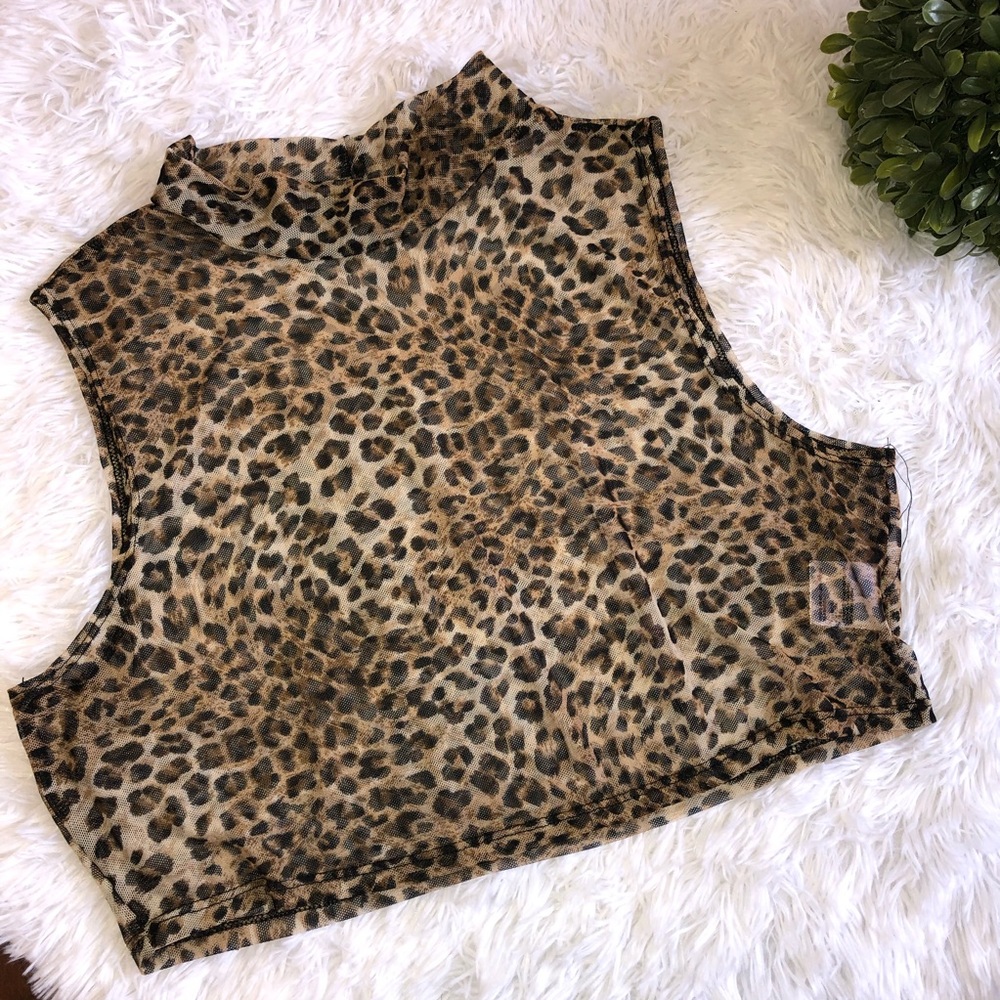 Urban Renewal Outfiter Leopard Crop Top Sleeveless
